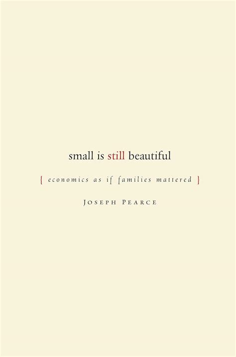 small is still beautiful economics as if families mattered PDF