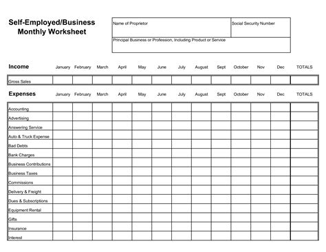 small-business-monthly-expense-template Ebook Reader