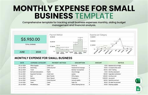 small-business-monthly-expense-template Ebook Reader