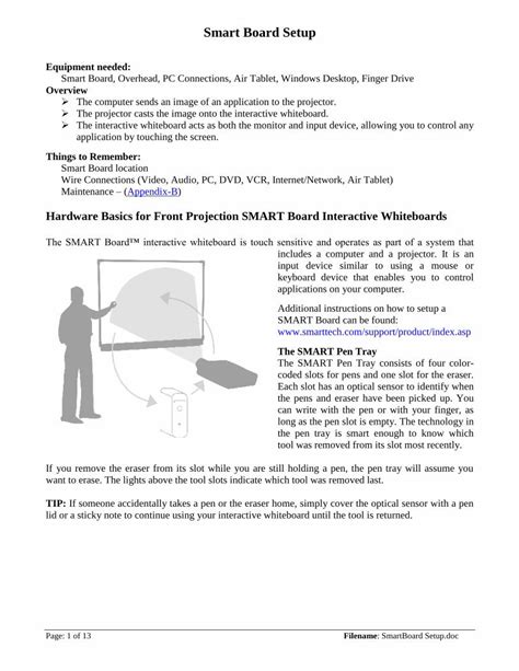 smart board setup instructions Reader