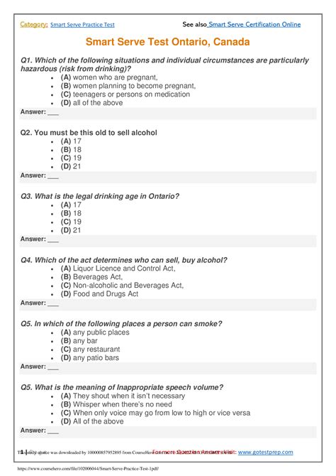 smart serve test answers 2014 Ebook PDF