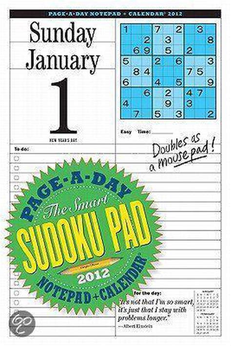 smart sudoku page a day and notepad 2012 calendar Doc