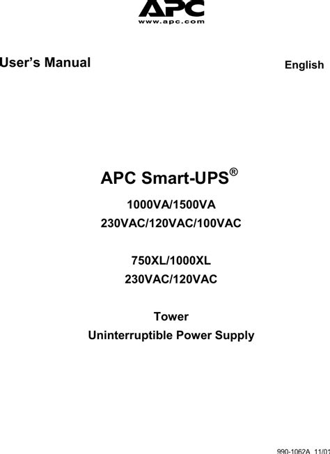 smart ups 1000 manual pdf Doc