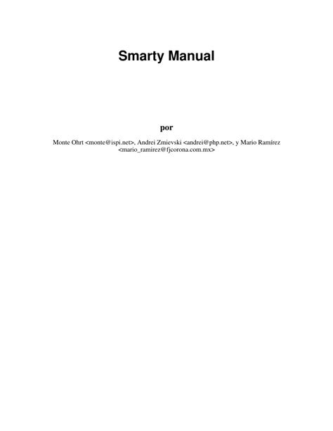 smarty manual 3 pdf Doc