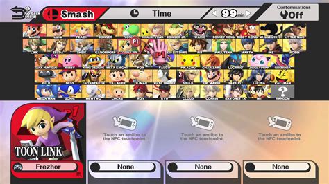 smash bros wii u characters