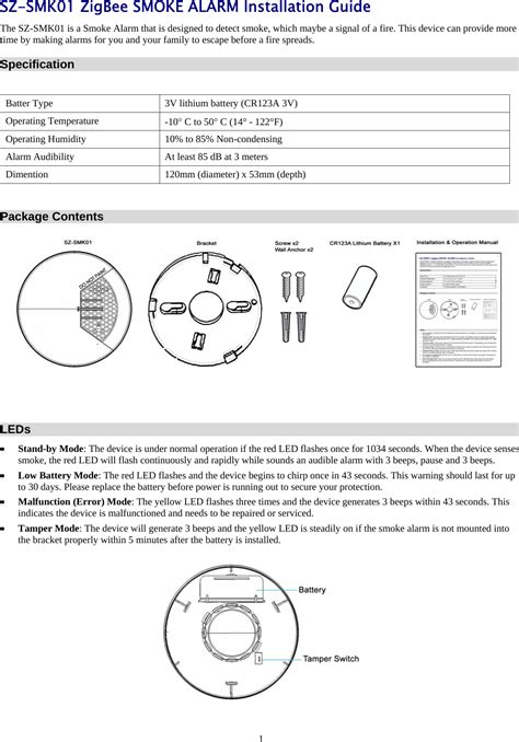 smoke detector users manual Doc