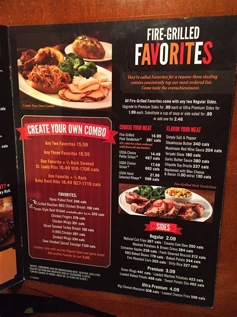 smokey bones menu and prices