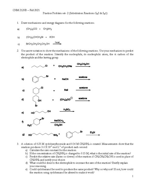 sn1 sn2 reactions practice problems pdf Kindle Editon