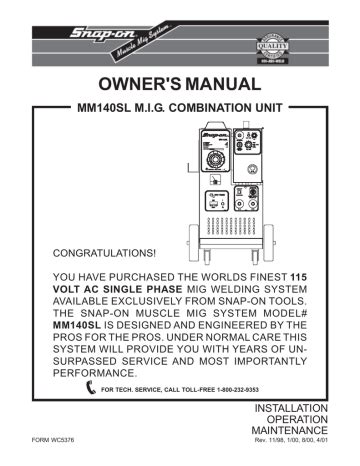 snap on owners manual Reader