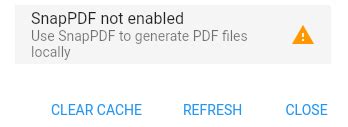 snappdf not enabled cpnel