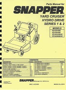 snapper yard cruiser manual Reader