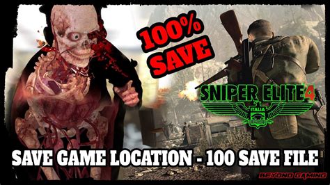 sniper elite 4 save games