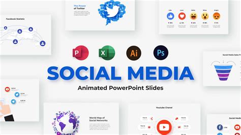 social media animated powerpoint template free PDF