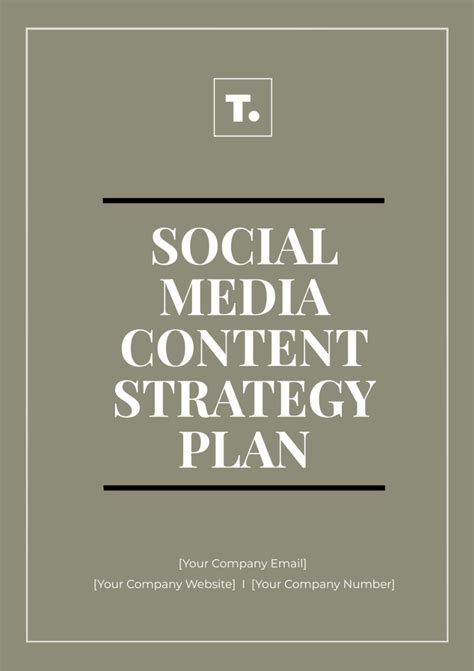 Social Media Content Strategy Template