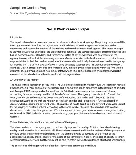 social work research paper Kindle Editon