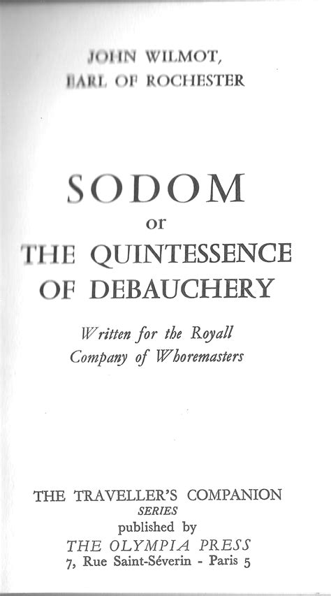 sodom or the quintessence of debauchery Doc