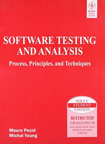 software testing and analysis process principles and techniques PDF