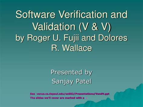 software verification validation fujii Doc