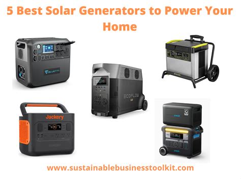 solar generator for the home