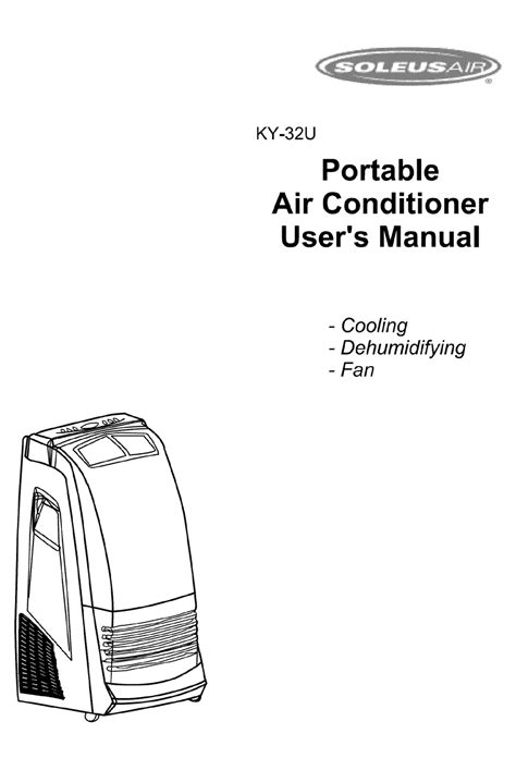 soleus ky 25u air conditioners owners manual Kindle Editon