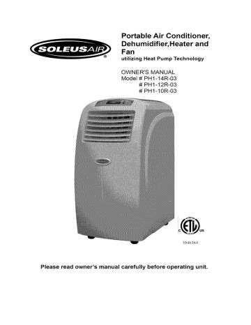 soleus ky 34 air conditioners owners manual Doc