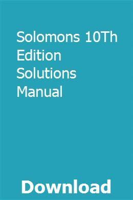 solomons 10th edition solutions manual Doc