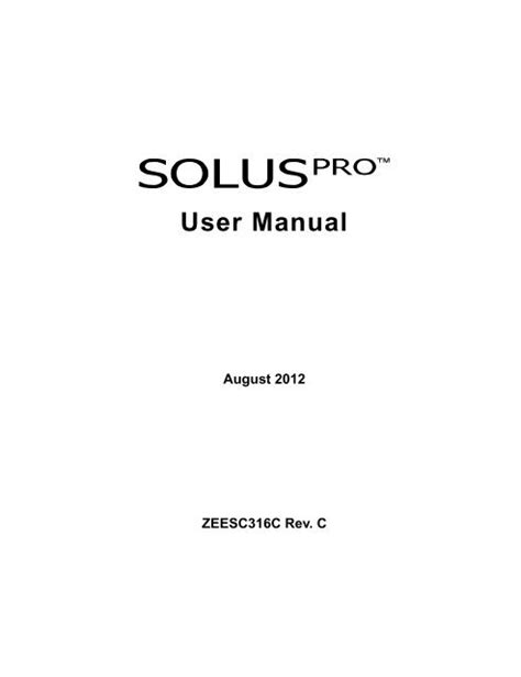 solus pro scanner user manual Kindle Editon