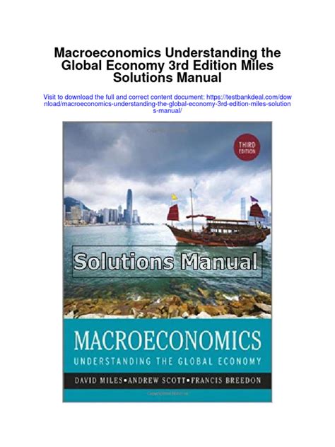 solution for macroeconomics understanding the global economy PDF