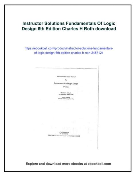 solution logic design roth 6th edition Epub