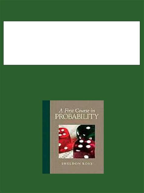 solution manual a first course in probability 8th edition Epub