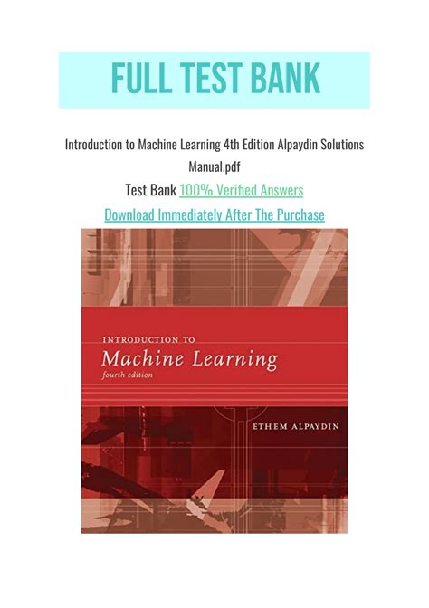 solution manual alpaydin introduction to machine learning Ebook Doc