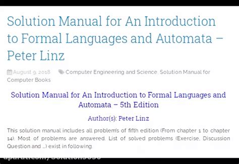 solution manual automata peter linz Reader