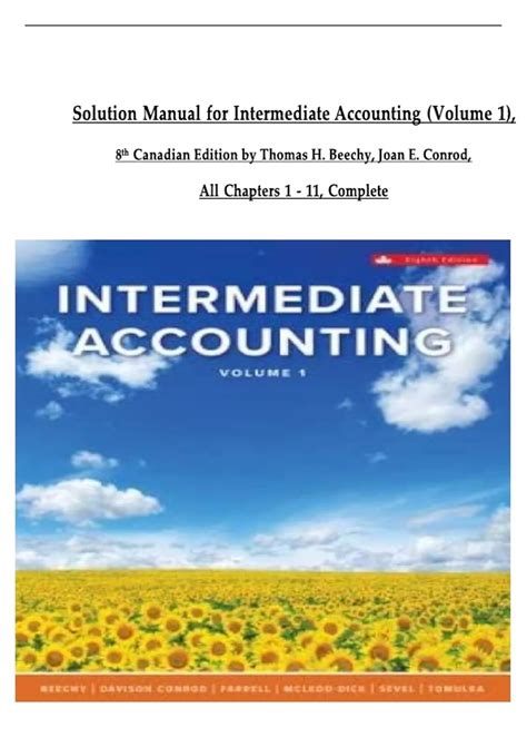 solution manual beechy intermediate accounting Epub