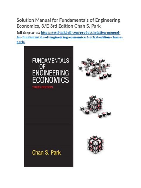 solution manual chan s. park fundamentals of engineering economics 3rd edition  Ebook Kindle Editon