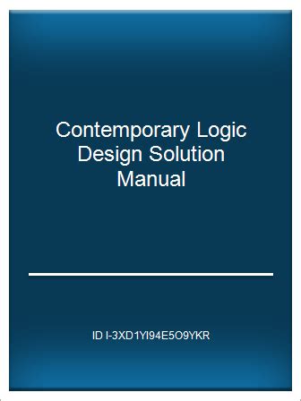 solution manual contemporary logic design katz Kindle Editon