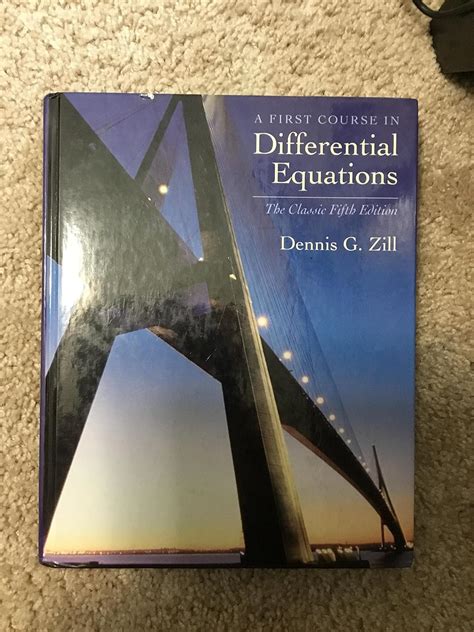 solution manual differential equations zill 5th edition Epub