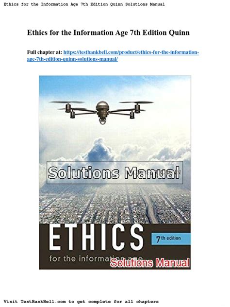 solution manual ethics for the information age PDF