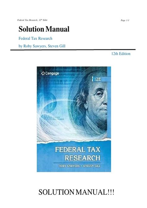 solution manual federal tax research Kindle Editon