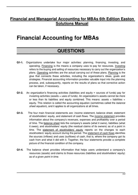 solution manual financial accounting for mbas pdf Doc