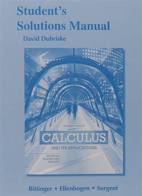 solution manual for calculus and its applications Epub