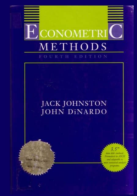 solution manual for econometric methods johnston pdf Kindle Editon