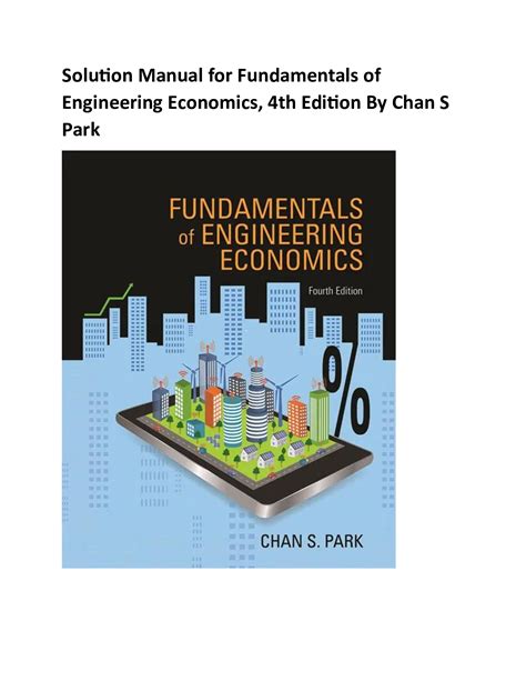 solution manual for fundamentals of engineering economics PDF