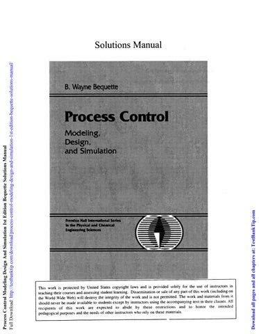 solution manual for process control modeling design Epub