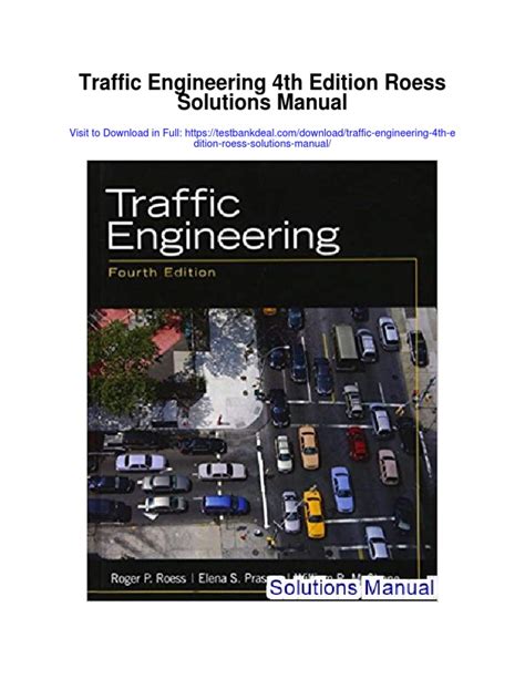 solution manual for traffic engineering roess Reader