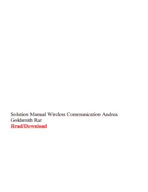 solution manual for wireless communication andrea goldsmith PDF