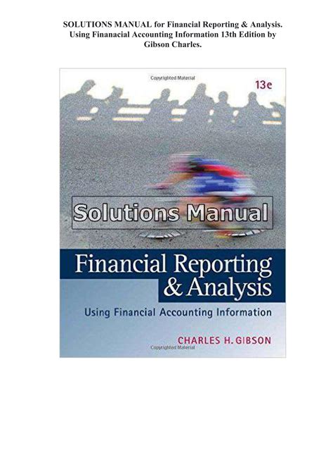 solution manual fundamentals of healthcare finance PDF