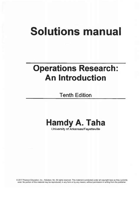 solution manual hamdy taha operations research Reader