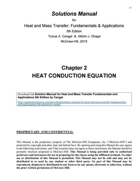 solution manual heat mass transfer cengel 4th edition Doc
