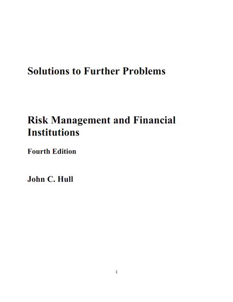 solution manual john hull risk management Doc