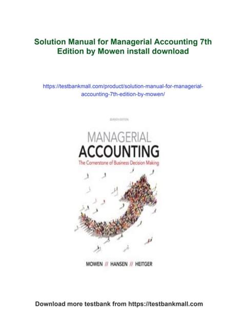 solution manual managerial accounting Doc